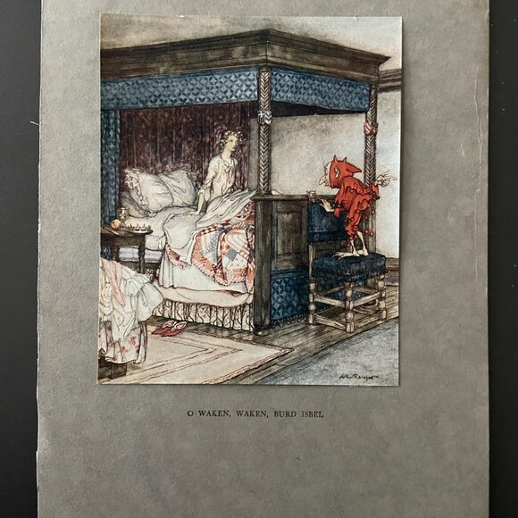 Arthur Rackham, Antique Art, Vintage Print, From British Ballads - Picture 4 of 8